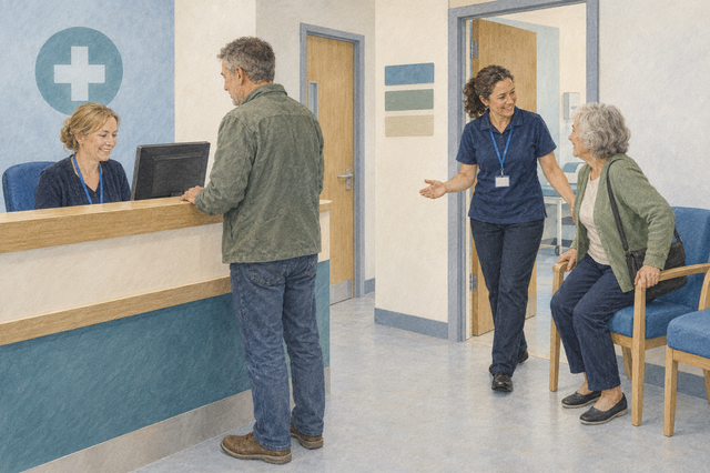 Health Hub reception